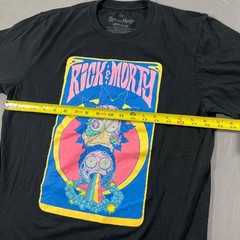 Rick and Morty Adult Swim Graphic T Shirt Mens Medium Black