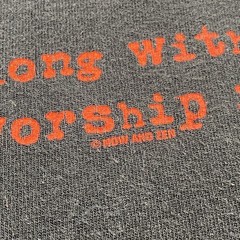 Vintage Y2K Now And Zen T Shirt Size 2XL Black Grunge Worship Text Funny