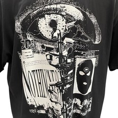 Gothic Streetwear Graphic Tee Eye Print Black Shirt Lay Down My Life 2XL