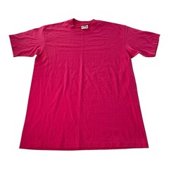 Vintage Hanes Fifty-Fifty Blank Pink T-Shirt USA Made Single Stitch Large 42-44