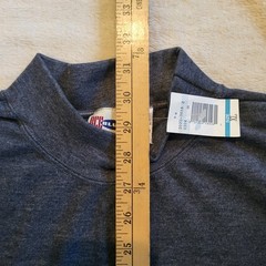 Vintage BCC Blues Navy Blue Long Sleeve T-Shirt, XL, High Neck, Cuff Sleeves