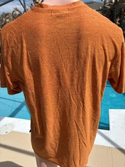 Karl Kani Orange heather short sleeve Polyester Wicking T Shirt Mens size XL