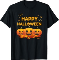 Happy Halloween Fall Leaf Unisex T-Shirt, Friends Gift
