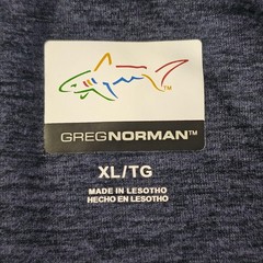 Greg Norman Blue Long Sleeve 1/4 Zip Collared Performance T-Shirt Men’s xL