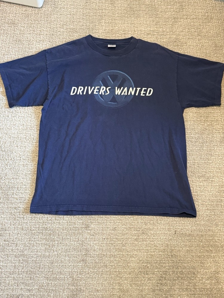 Vintage Volkswagen Drivers Wanted Single Stitched T Shirt Size 2XL
