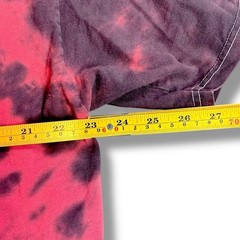Tultex Adult XL Tie Dye T Shirt Red Black Spiral Cotton Tee