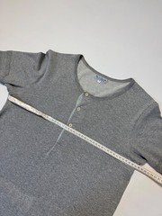 Merz b. Schwanen Men’s Gray Short Sleeve Henley T-Shirt Size 5 M 100% Cotton