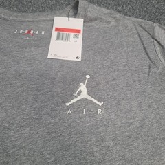 Jordan Shirt Mens Large Gray Heather Embroidered Jumpman Logo Nike Air Tee 14