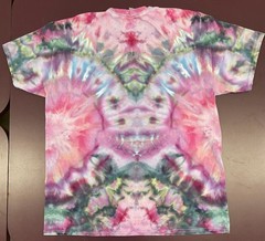 Hand Dyed Tie Dye Ice Dye T-shirt, XL, NWT”s Multicolor Tee, Festival, Retro,