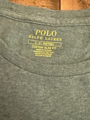 Polo Ralph Lauren Custom Slim Fit Men’s L Blue Crew Neck Cotton Polo Pony Tee