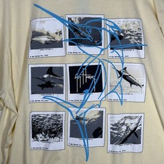 Guy Harvey Mens Shirt XXL Yellow Graphic Tee-Shirt Marlin Fishing Short Sleeve