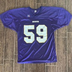 Vintage/Y2K Russell Athletic New Orleans Saints purple jersey 59 Size XL