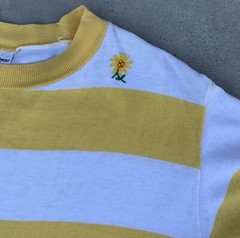 Vintage Striped T Shirt Combed Cotton Munsingwear Surf Mod Combed Cotton Sz XL