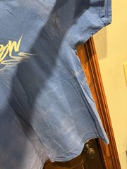 Y2k KREW Skateboard Brand Tee Shirt Skater Blue Faded Graffiti Art Spray Logo