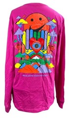 NWT Nike Pink Peace Psychedelic Smiley Face L / Sleeve T-Shirt DX1053-621 Size M