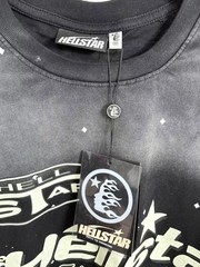 Hellstar Men’s Black Graphic Logo Print Crew Neck Short Sleeve T-Shirt Size M