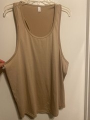 Unbranded Men’s Muscle Fitness Tank Top NWOT Cotton Tan Size Medium Racerback