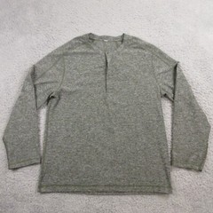 Lululemon Mens Henley Shirt size S-M Long Sleeve Stretch Performance Warm Thick