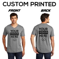 District Perfect Tri V-Neck Tee, Custom Printed Oversized Drop Shoulder T-Shirt