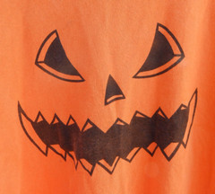 Vintage OP Ocean Pacific Halloween Pumpkin Face Orange Men X-Large
