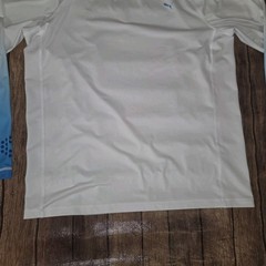 Puma Rash Guard T-Shirt Mens 2XL White Blue Gradient Athleisure Coastal Resort