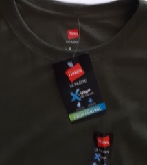 Hanes Mens Ultimate X-Temp T-Shirt Size S Crew Neck Short Sleeve Heather Green