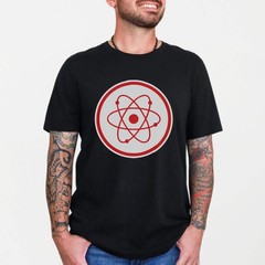 Red Atomic Radiation Symbol T-Shirt | Science Physics Graphic Tee Shirt