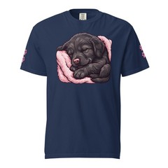 Comfort Colors 1717 Black Lab Puppy Dog Unisex Graphic T-Shirt Vintage Cotton