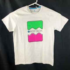 Body Glove 80s Retro Throwback Mens T-Shirt size Large Neon Geo Logo Beach NWT