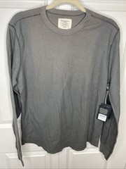 Buck Mason Vintage Thermal Surplus Tee Faded Black Grey L/S Men’s M NEW FLAWED