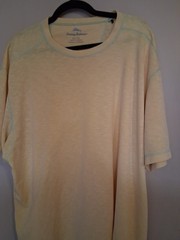 Tommy Bahama Men’s XXL Big & Tall Beige Solid Logo Short Sleeve Crew Neck Tee