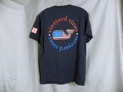 Vineyard Vines Men’s Short Sleeve American Flag Whale Pocket T-Shirt Size SMALL