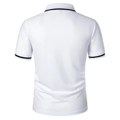 New Men’s Short Sleeve Polo Shirts Solid Color Casual T-shirt Summer Trendy