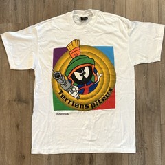 Vintage 1990’s Marvin the Martian Looney Tunes French T Shirt XL Changes Tag