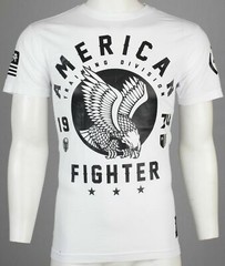 AMERICAN FIGHTER Fort Hays White Athletic Mens Crewneck T-shirt S-3XL NWT