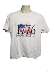 On the Fourth of July 1776 Independence Day Adult White XL TShirt