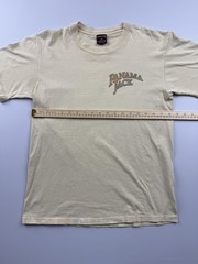 Vintage Panama Jack Shirt Mens Medium Beige Parrot Graphic Tee Tropical USA VTG