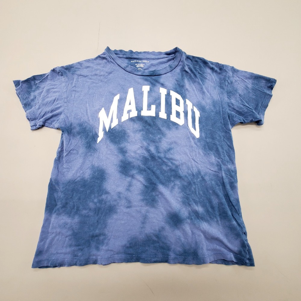 American Eagle Blue Tie-Dye Malibu Short Sleeve Tshirt Womens Size XS/S