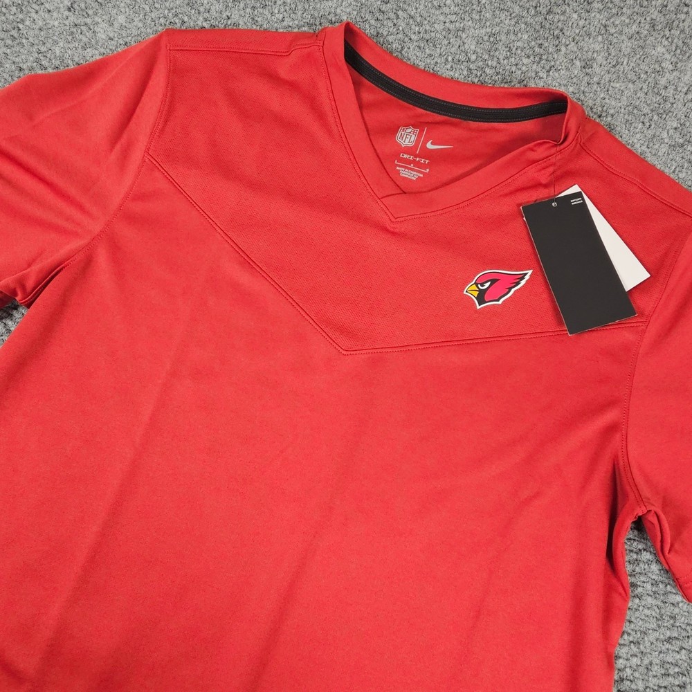 NWT Nike Arizona Cardinals NFL On-Field Dri-FIT UPF 40+ V-Neck Shirt Mens Large
