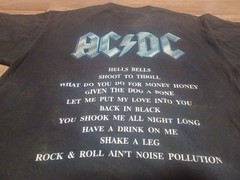 Vintage 90’s 1991 AC/DC Double-Sided Back In Black Tour Concert Band T-Shirt XL