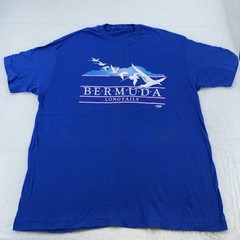 Vintage Bermuda Shirt Mens XL Longtails Seabird Graphic Tee Surf Beach 90s