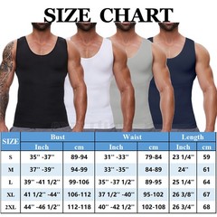Men’s Body Shaper Gynecomastia Compression Ionic Shaping Shirt Slimming Tank Top