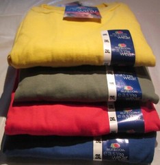 Men Fruit of The Loom Murina Other T-Shirts 2XL 6 Pc 6 Color 100 Cotton & 50/50