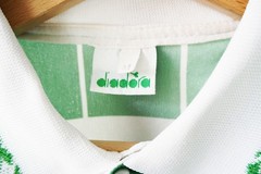 Vintage DIADORA Long Sleeve Jersey T-Shirt Size M green football Rapid Wien 90s