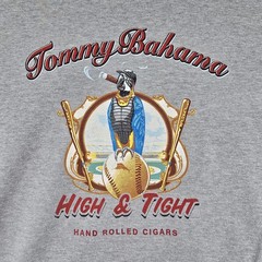 Tommy Bahama Mens 2XL-Tall High & Tight Hand Rolled Cigars T-Shirt Grey Heather