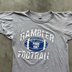 Vintage 80s Champion Rambler Football T Shirt Size M Made In USA