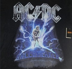 AC/DC Graphic Mineral Wash Band Tee w/ Short Sleeves, in Black Size: L. Men’s.