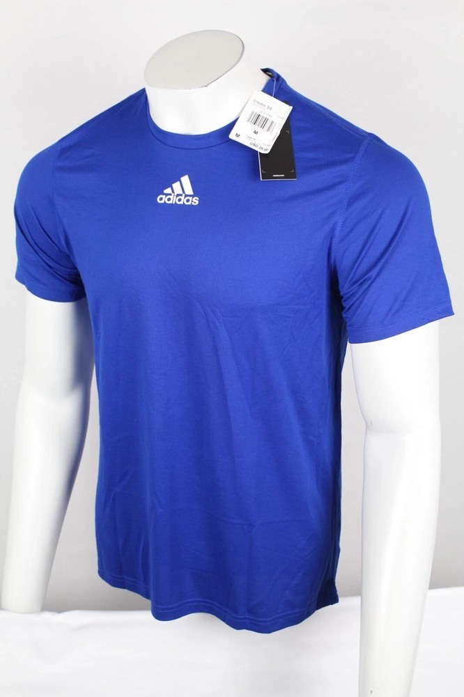 Adidas Men’s Creator Short Sleeve T Shirt Crew M Medium Royal Blue White EK0088