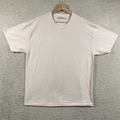 Vintage Hanes Blank T-Shirt Adult Large Pink Heavyweight 50/50 Y2K 90’s Classic