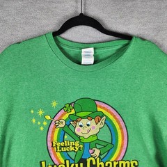 Delta Pro Weight Shirt Mens XL Green Lucky Charms Feeling Lucky Leprechaun Tee